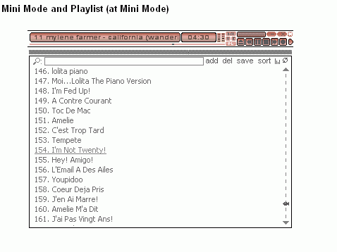 mini mode and playlist (at mini mode)